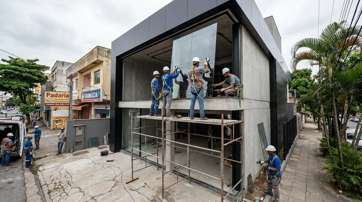 Fachadas para Lojas e Empresas na Nova Suíssa, Belo Horizonte‑MG