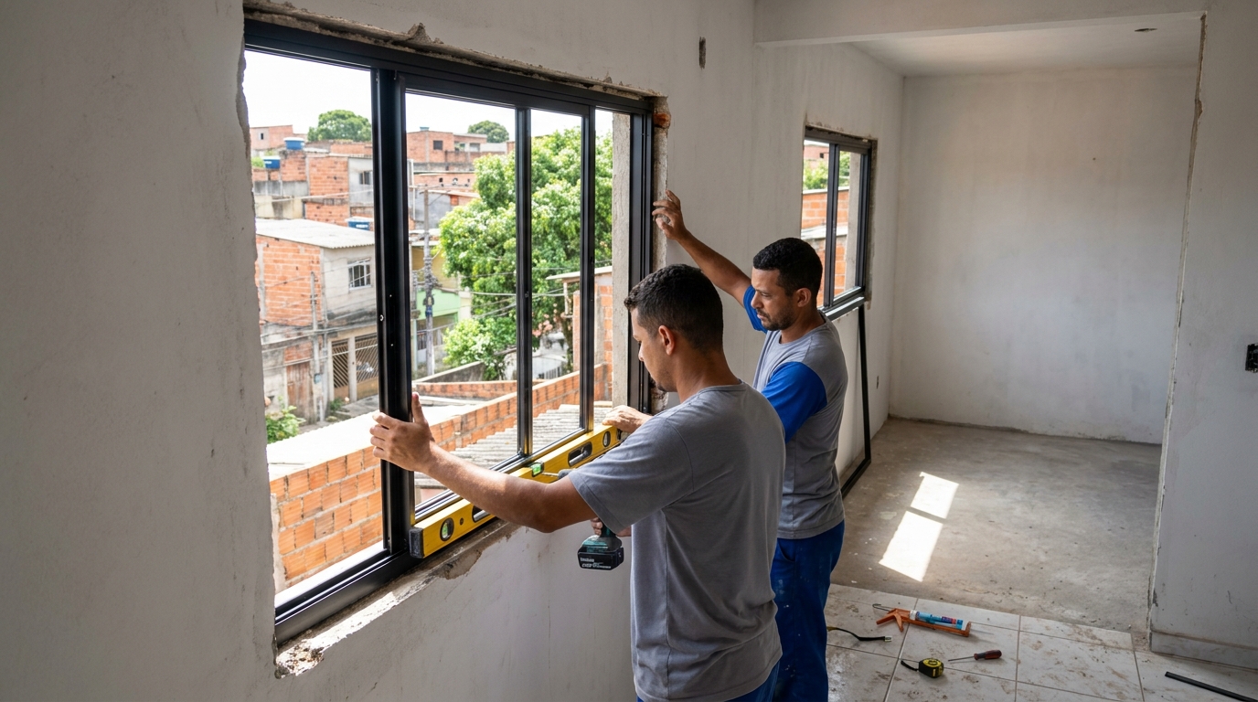 Produção de Portas e Janelas na Estrela do Oriente, Belo Horizonte‑MG