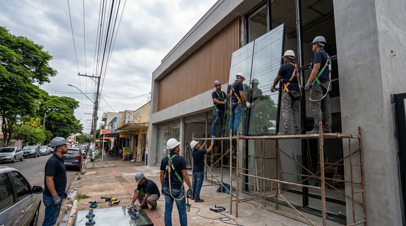 Fachada de Vidro na Nova Suíssa, Belo Horizonte‑MG